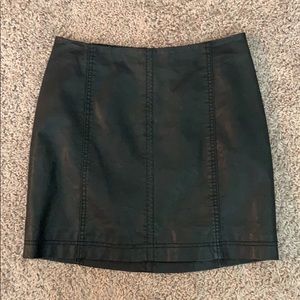 Free People Leather Skirt